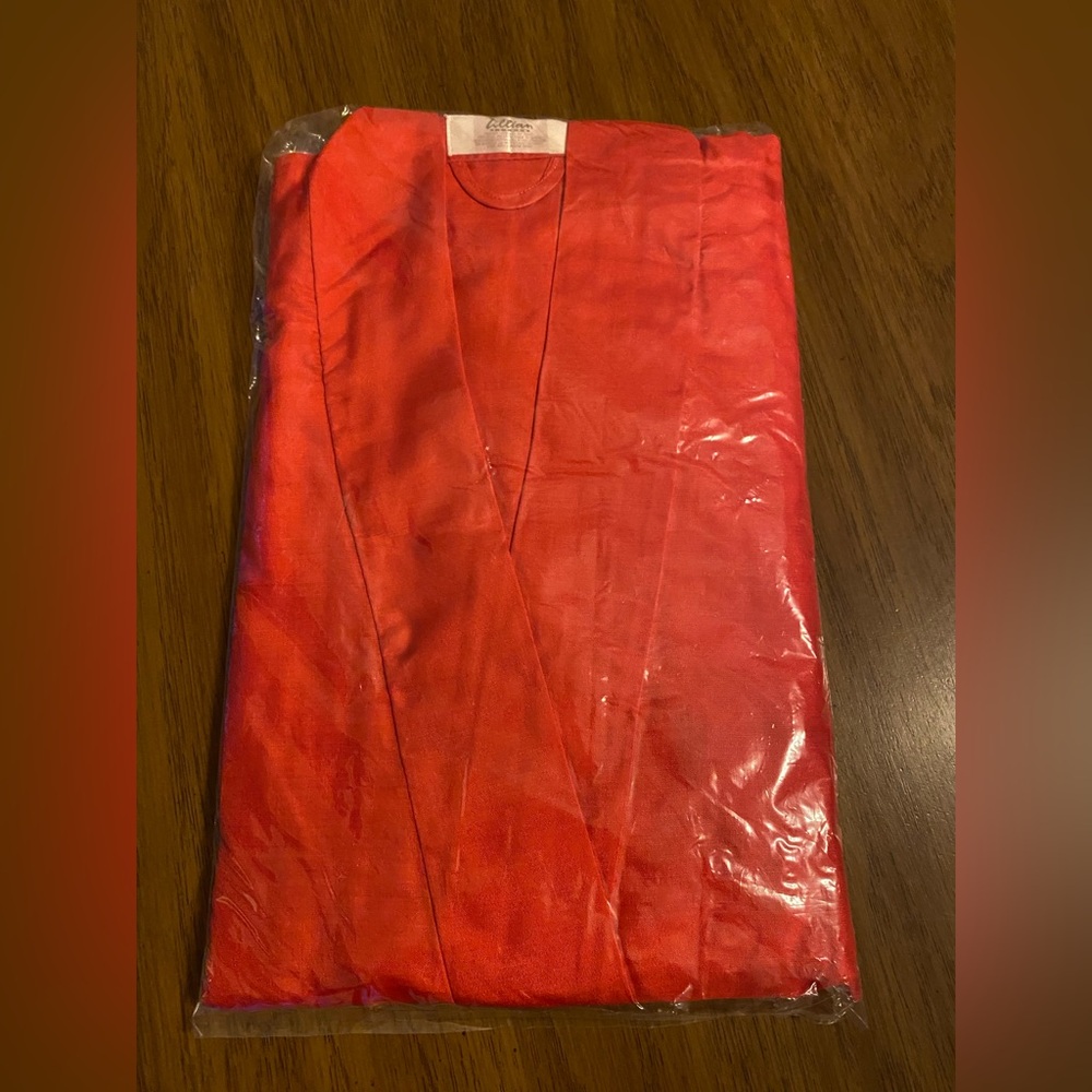 Vintage Lillian Vernon 100% Silk Lady Kimono Red Robe New Old Stock in Package